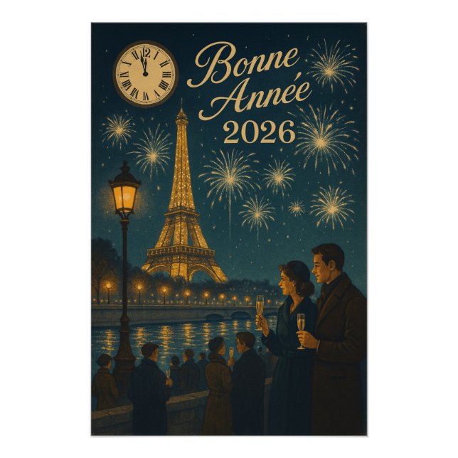 Midnight in Paris – Countdown to 2026 Poster (Front)