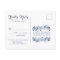 Midnight Indigo Floral RSVP Card with Meal Choice