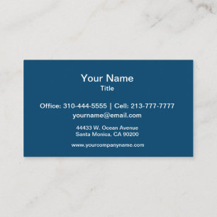 Midnight Indigo Solid Colour Business Card