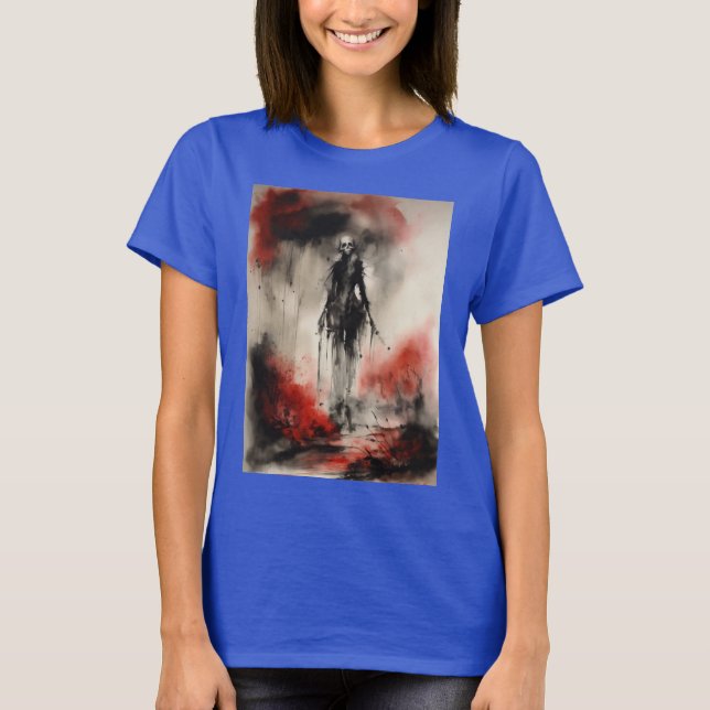 "Midnight Inferno: Devilish Aquarelle" T-Shirt (Front)