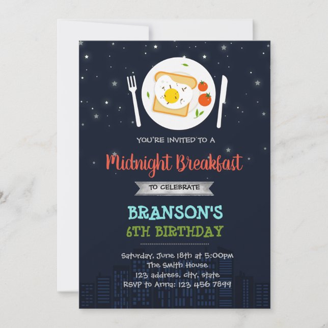 Midnight Invitation pour le petit déjeuner (Devant)