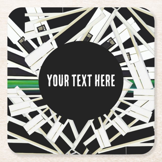 MIDNIGHT KEYS  SQUARE PAPER COASTER (Front)