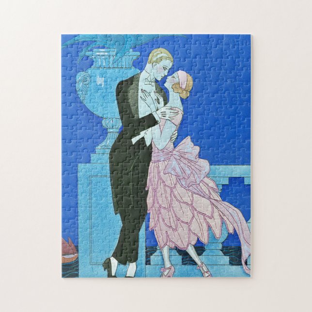 Midnight Kiss Art Deco Puzzle (Vertical)