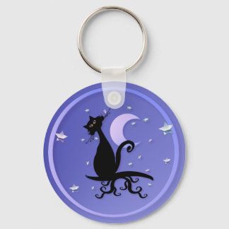 Midnight Kitty Keychain