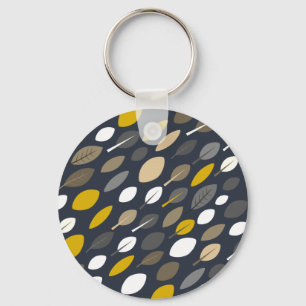 Midnight Leaves Keychain