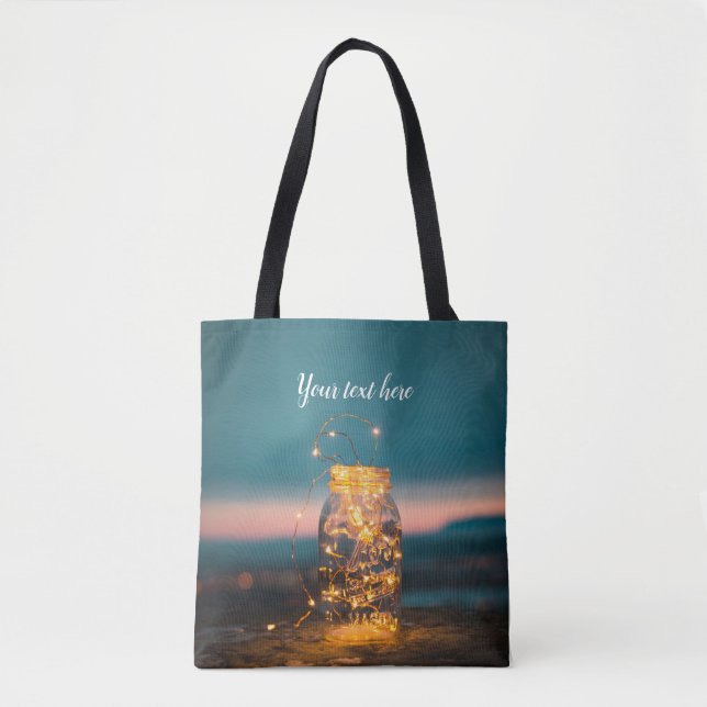 Midnight Lights in a Jar Tote Bag (Front)
