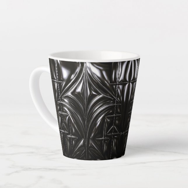 Midnight Luxe Emboss Latte Mug (Left Angle)