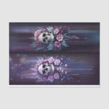 Midnight Macabre, Stunning Gothic Skull in Plum