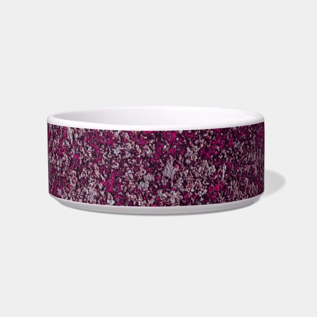Midnight Magenta Rusted Metal Texture Abstract Bowl (Front)