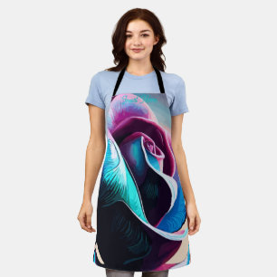 Midnight Majesty: The Dark Beauty of Black Roses Apron