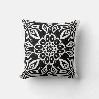 Midnight Mandala Throw Pillow