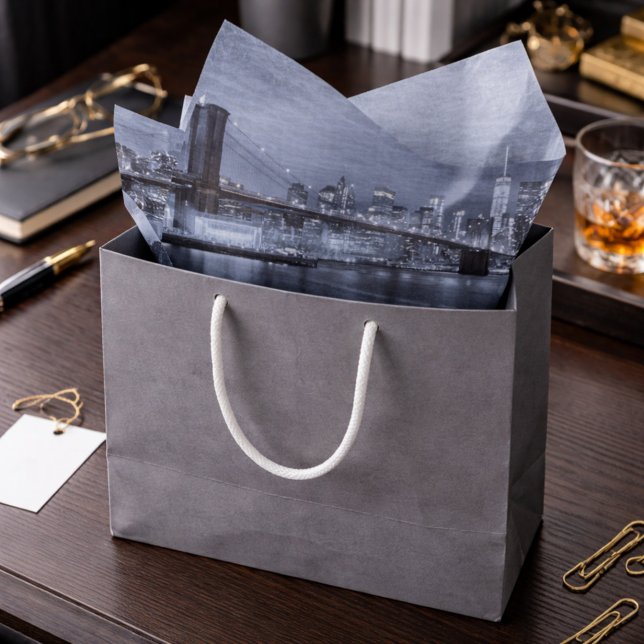 Midnight Manhattan Skyline  Tissue Paper (Creator Uploaded)