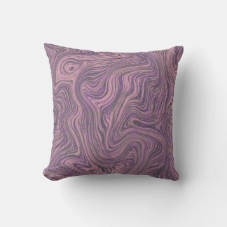 “Midnight Marble  Throw Pillow