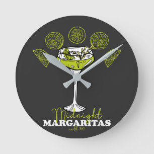 Midnight margaritas 1692, witches, Salem Witches Round Clock