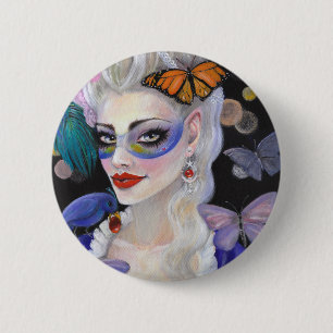 Midnight Masquerade Fairy 2 Inch Round Button