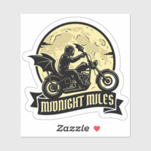 Midnight Miles Gothic Bat Wing Biker Vinyl