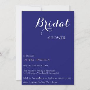 MIDNIGHT Minimal Bridal Shower Invitation