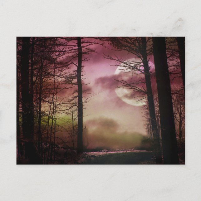 Midnight Moon - Red Postcard (Front)