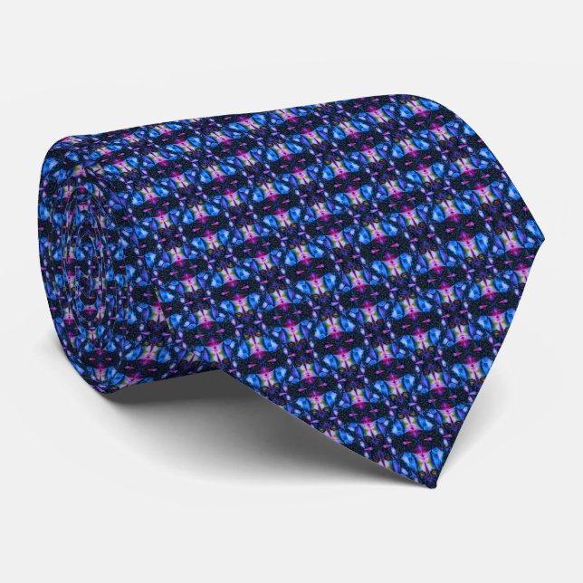 Midnight Mosaic Tie (Rolled)