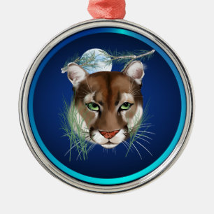 Midnight Mountain Lion Ornament