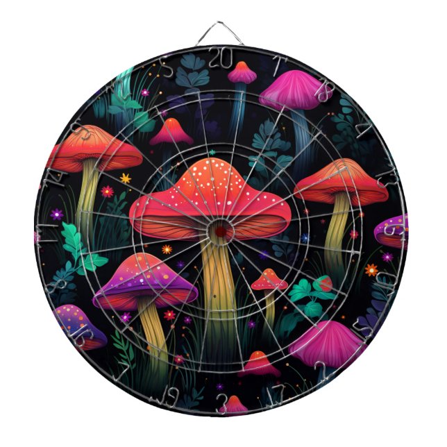 Midnight Mushrooms Dartboard (Front)