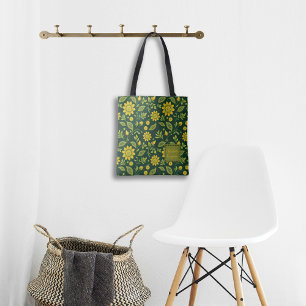 Midnight Mystique Blooms  Tote Bag