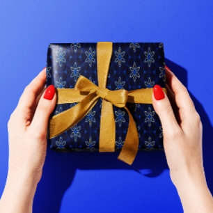 Midnight Navy and Gold  Wrapping Paper