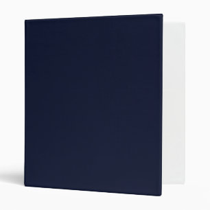 Midnight Navy Blue Solid Color Binder