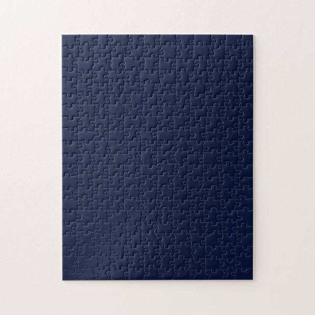 Midnight Navy Blue Solid Color Jigsaw Puzzle (Vertical)