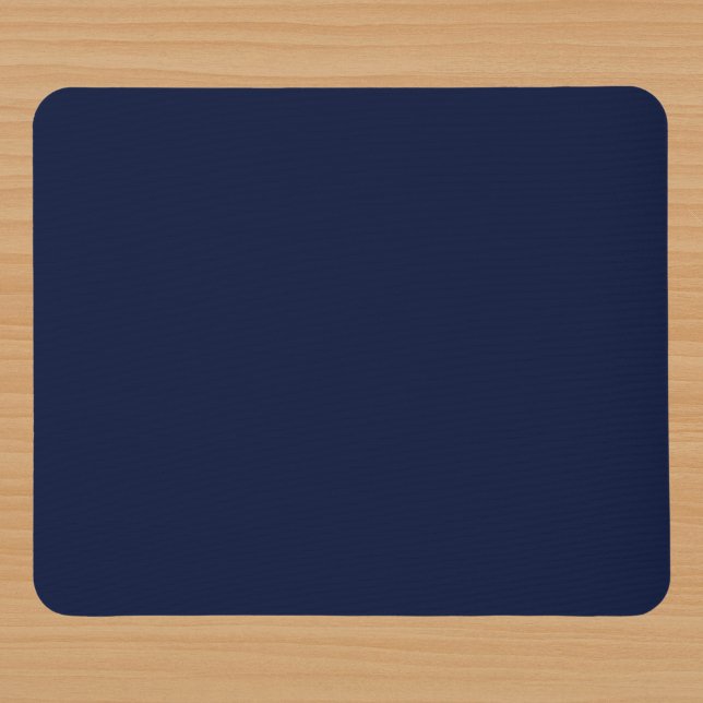Midnight Navy Blue Solid Color Mouse Pad (Creator Uploaded)