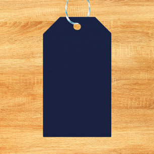 Midnight Navy Blue Solid Colour Gift Tags
