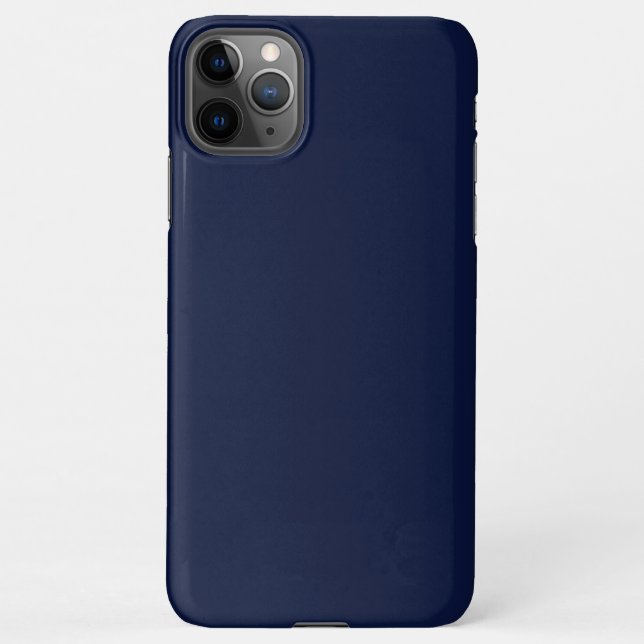 Midnight Navy Blue Solid Colour iPhone Case (Back)