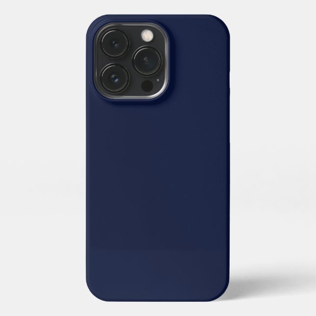 Midnight Navy Blue Solid Colour iPhone Case (Back)