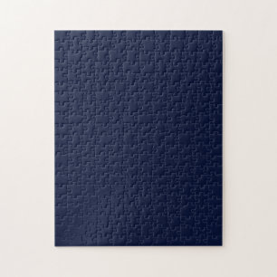 Midnight Navy Blue Solid Colour Jigsaw Puzzle
