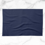 Midnight Navy Blue Solid Colour Kitchen Towel<br><div class="desc">Discover the elegance of Midnight Navy Blue,  a captivating deep navy blue that evokes the serene mystery of a midnight sky and the profound depths of the ocean. This sophisticated hue brings a touch of enigma and tranquillity,  Perfect for adding a subtle yet impactful statement,  this colour seamlessly integrates into both modern and classic aesthetics. Elevate your space with the timeless allure of this rich,  dark shade.</div>