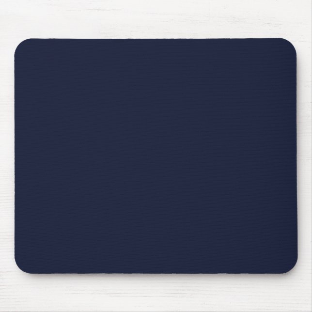 Midnight Navy Blue Solid Colour Mouse Pad (Front)