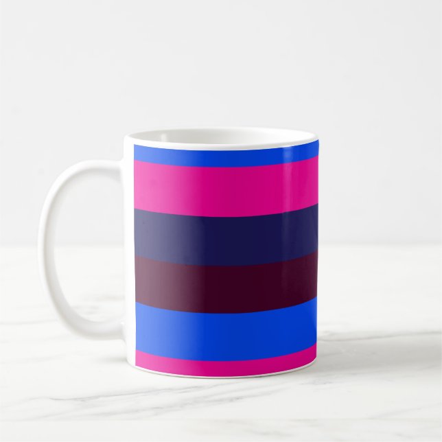 Midnight neon stripes coffee mug (Left)