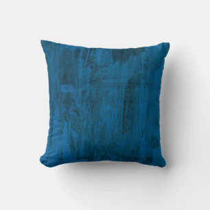 Midnight Ocean Waves Abstract Deep Blue Throw Pillow