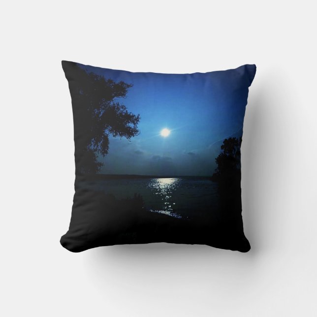 MIDNIGHT ON THE LAKE THROW PILLOW (Front)