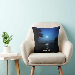 MIDNIGHT ON THE LAKE THROW PILLOW