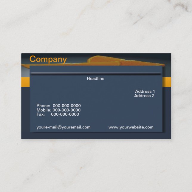 Midnight Orange Business Card (Front)