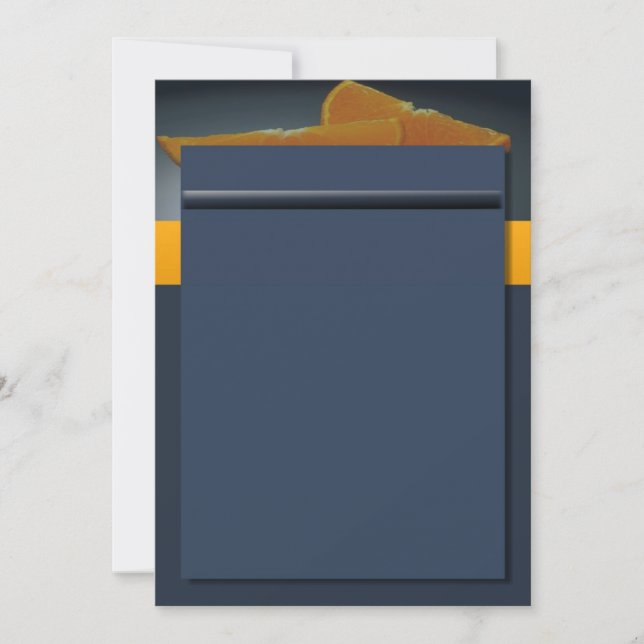 Midnight Orange Invitation (Front)