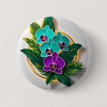 Midnight Orchid Button – Dark Beauty in Bloom Dare