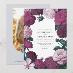 Midnight Orchid, Velvet Aubergine & Misty Mauve Invitation