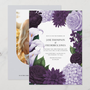 Midnight Orchid, Velvet Aubergine & Misty Mauve Invitation