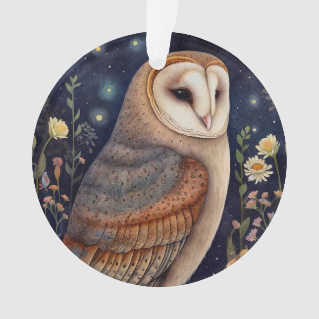 Midnight Owl Acrylic Ornament (Front)