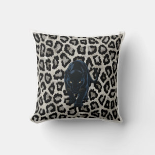 Midnight panther leopard luxe pillow