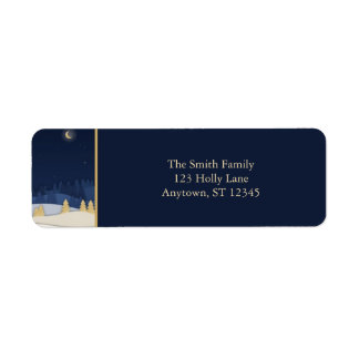 Midnight Papercut Forest Return Address Labels
