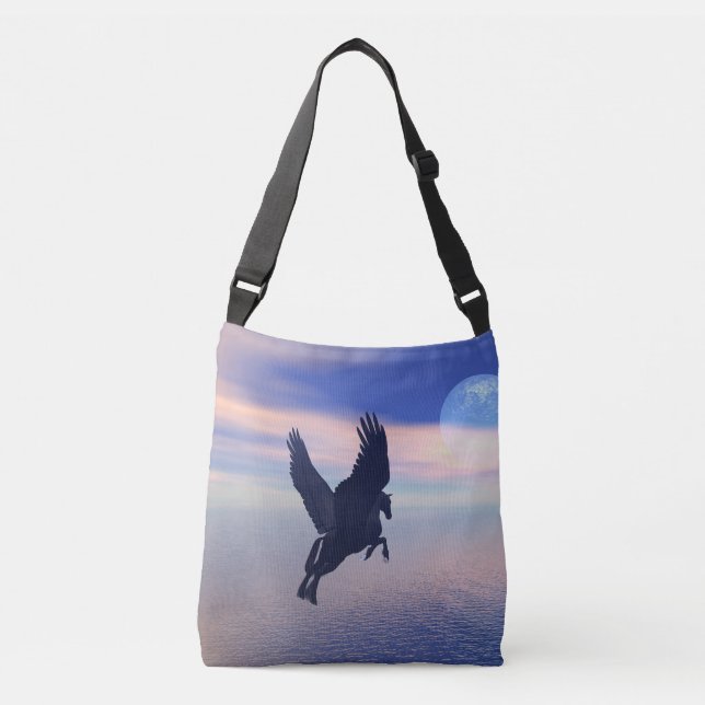 Midnight Pegasus Crossbody Bag (Front)