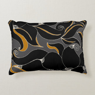 Midnight Petals – Elegant Floral Pattern Accent Pillow